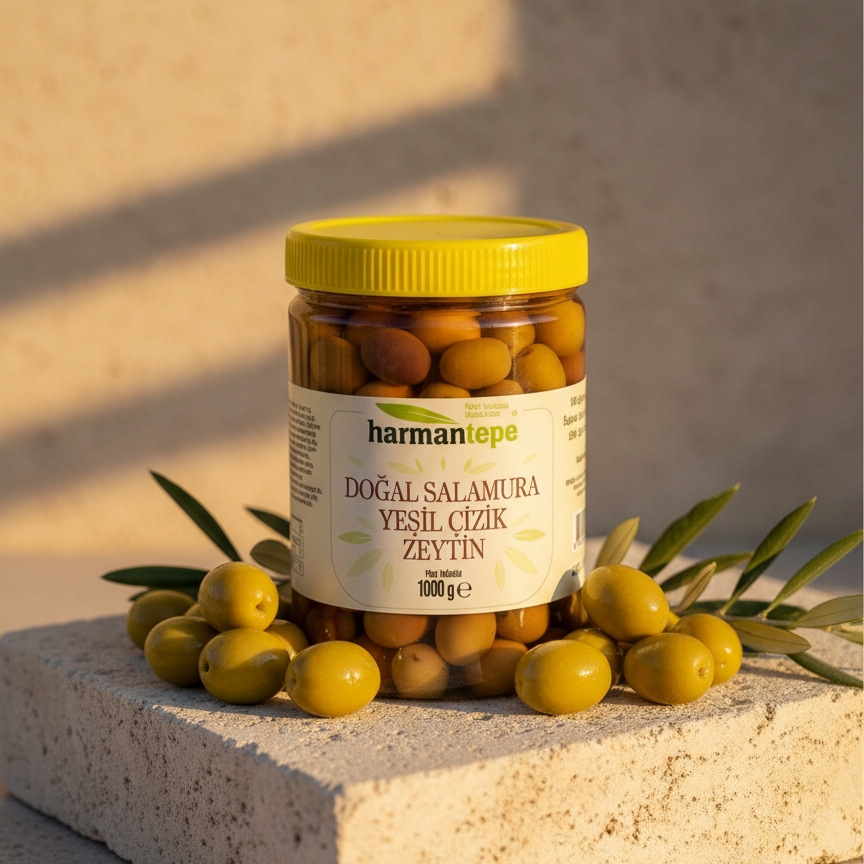 Yeşil Çizik Zeytin 1 Kg