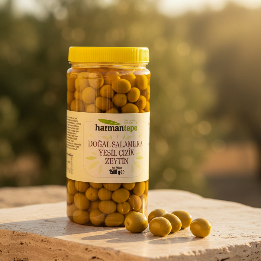 Yeşil Çizik Zeytin 1.5 Kg