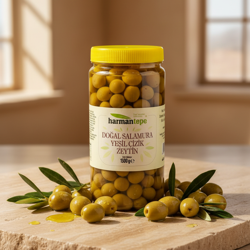 Yeşil Çizik Zeytin 1.5 Kg