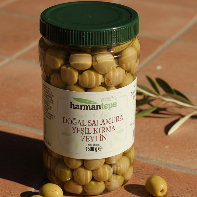 Yeşil Kırma Zeytin 1.5 Kg