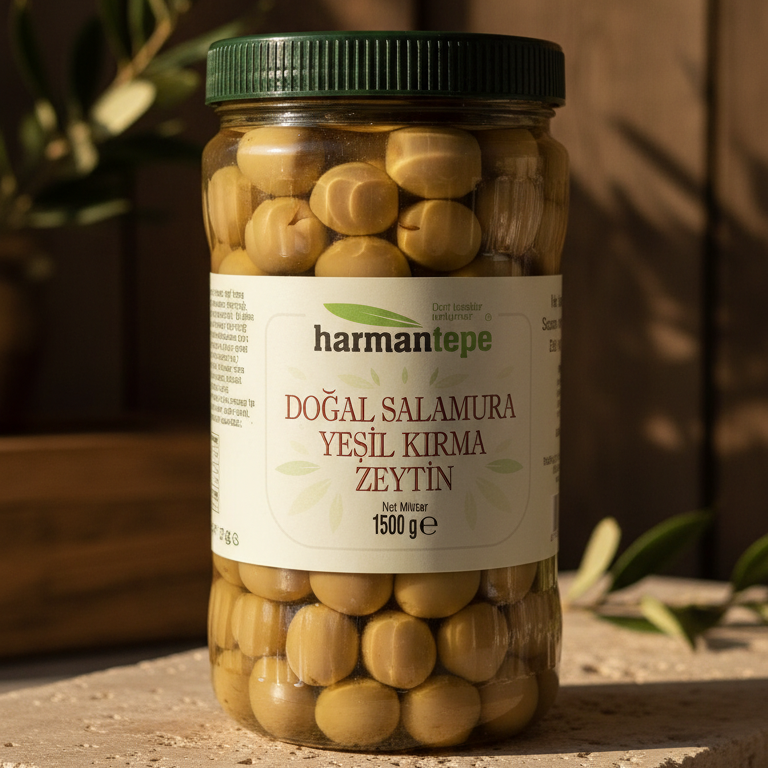 Yeşil Kırma Zeytin 1.5 Kg