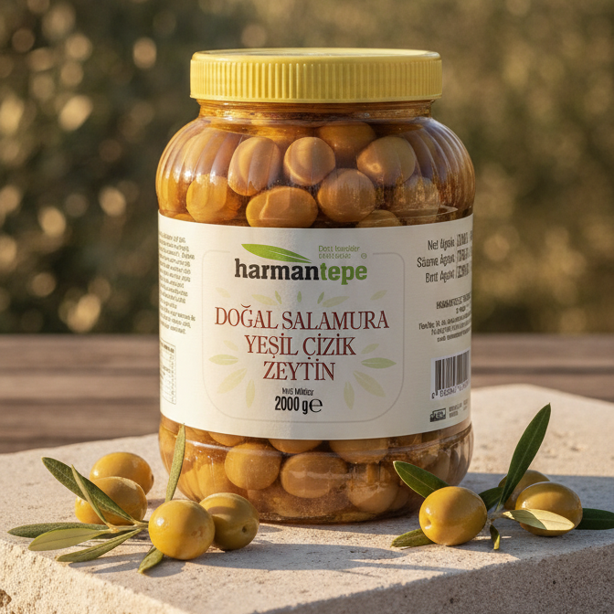 Edremit Yeşil Çizik Zeytin 2 Kg