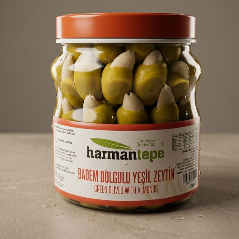 Badem Dolgulu Yeşil Zeytin 1kg
